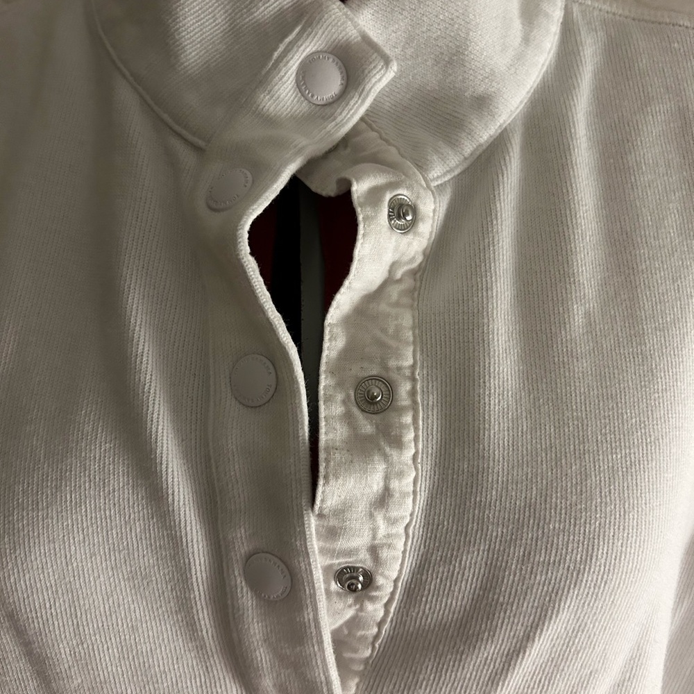 Tommy Bahama Women's Half Zip Sweatshirt - White XL - Picture 2 of 10